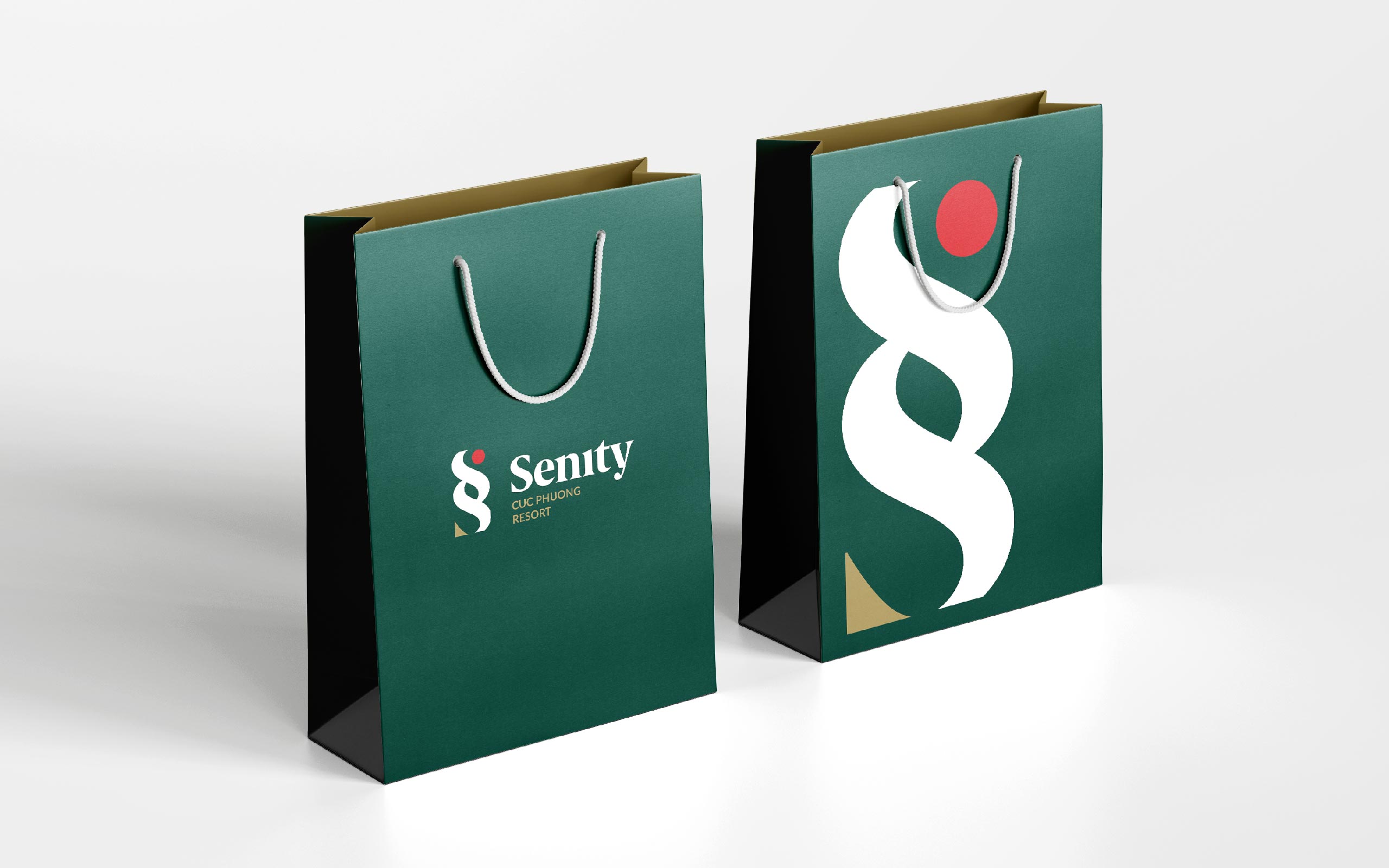 Senity越南礦物溫泉日式度假村酒店品牌形象設計-logo&vi-袋子設計
