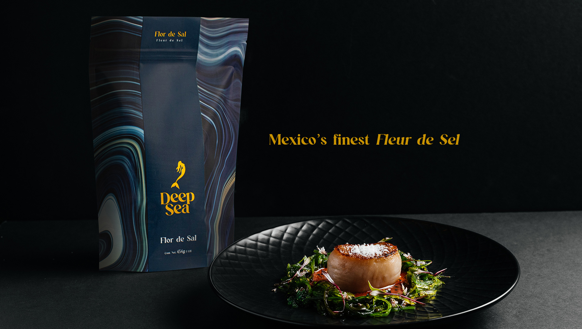 Deep Sea 海鹽美人魚(yú)logo設(shè)計(jì)與藍(lán)色波紋風(fēng)格包裝設(shè)計(jì)-上海logo包裝設(shè)計(jì)公司