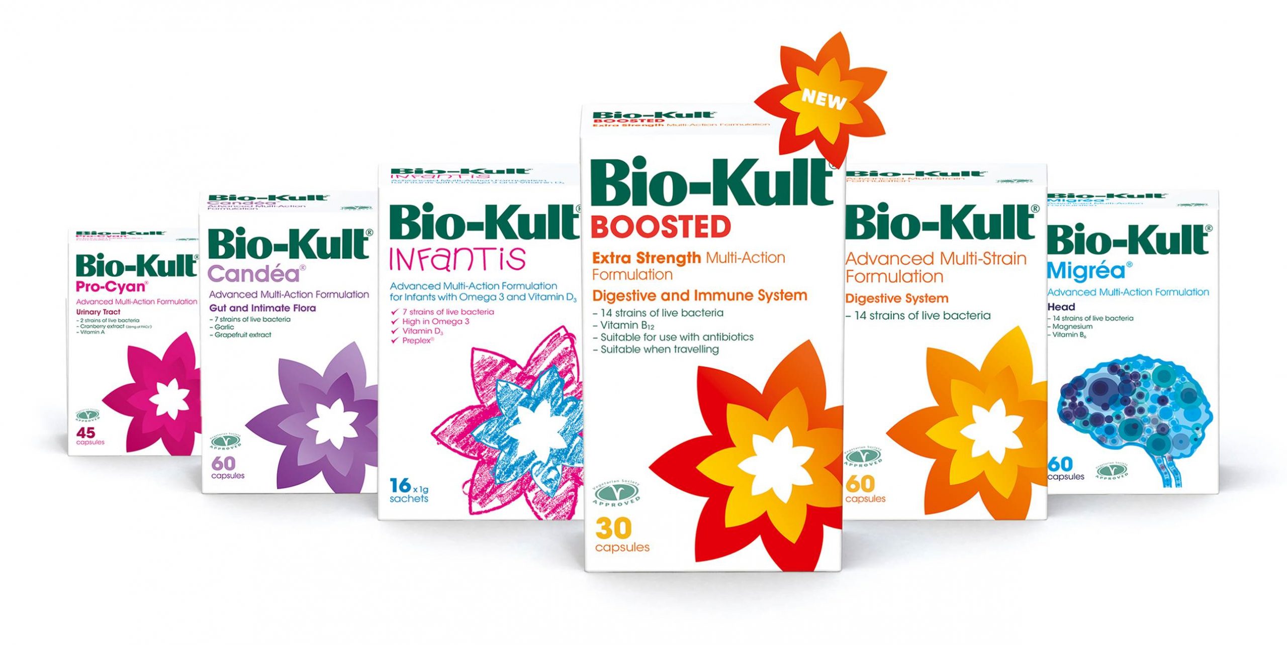 Bio-Kult 益生菌包裝設計-舊花朵包裝 Bio-Kult 益生菌包裝設計-舊花朵包裝