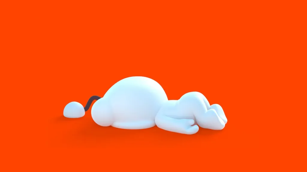 Reddit 社交新聞?wù)军c互聯(lián)網(wǎng)品牌吉祥物設(shè)計標志設(shè)計，白色橙色機器人玩偶風(fēng)格