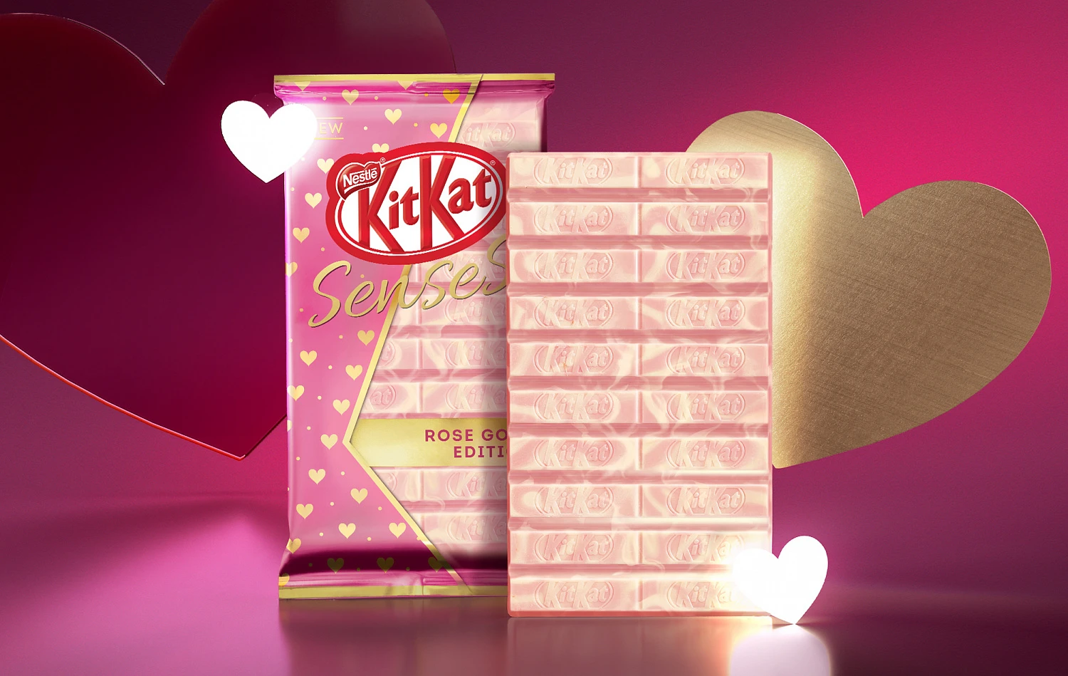 KitKat巧克力包裝設(shè)計，字母k品牌識別版式