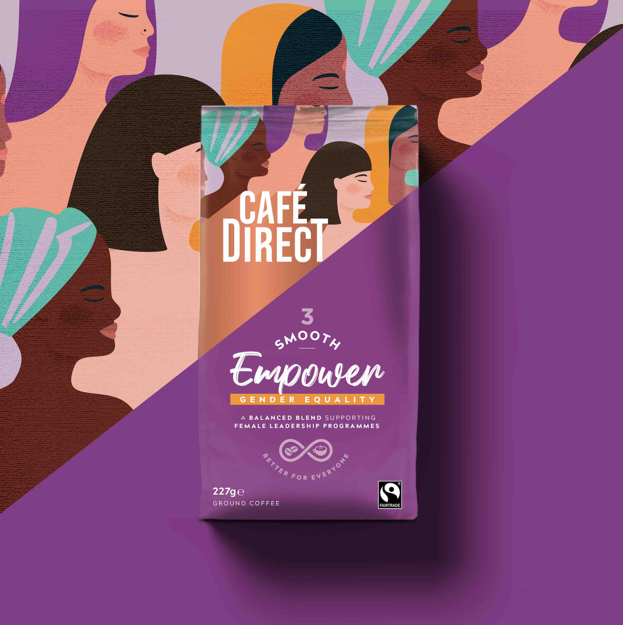 Cafédirect 袋裝咖啡包裝設計“斜版時尚年輕”風格 Cafédirect 袋裝咖啡包裝設計“斜版時尚年輕”風格