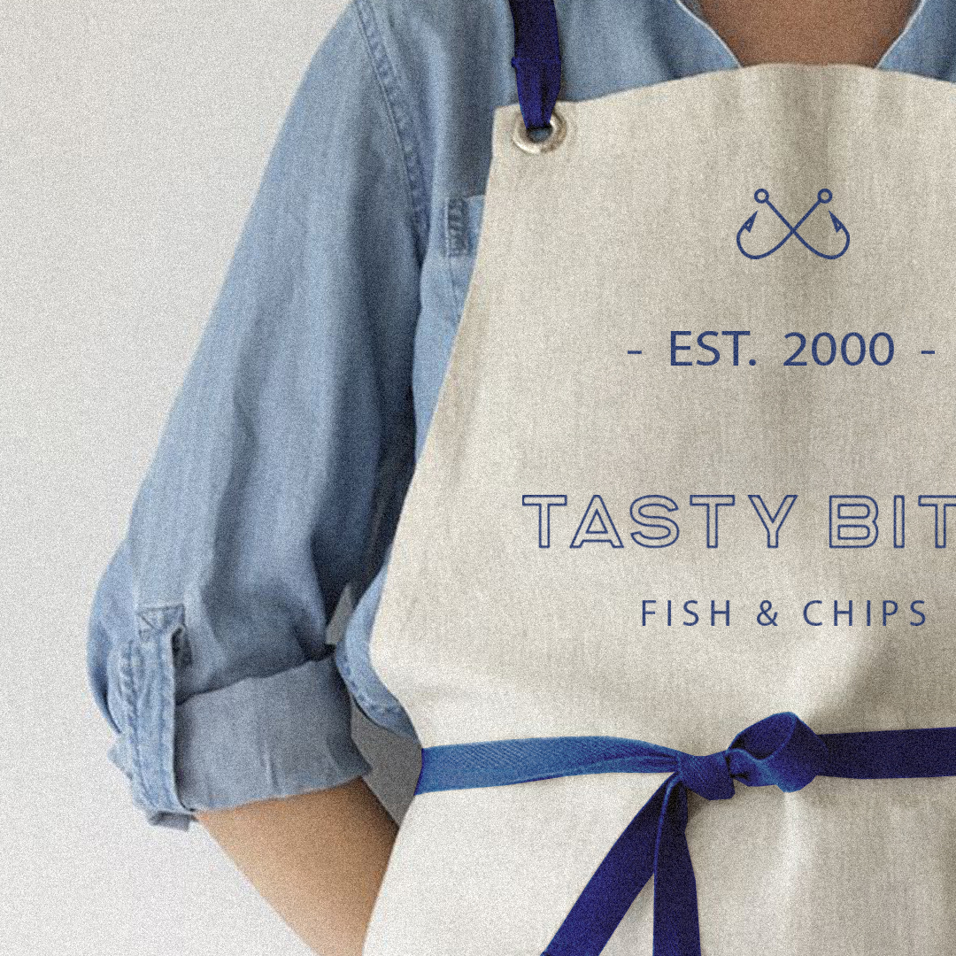 TASTY BITE 炸魚薯條餐廳餐飲品牌形象設計-logo&vi，輕松自由的設計感覺