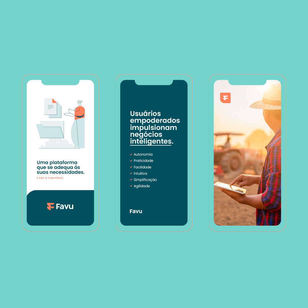 Favu 農業(yè)互聯網信息平臺品牌起名/logo設計/品牌vi形象設計策劃，圓角字母F