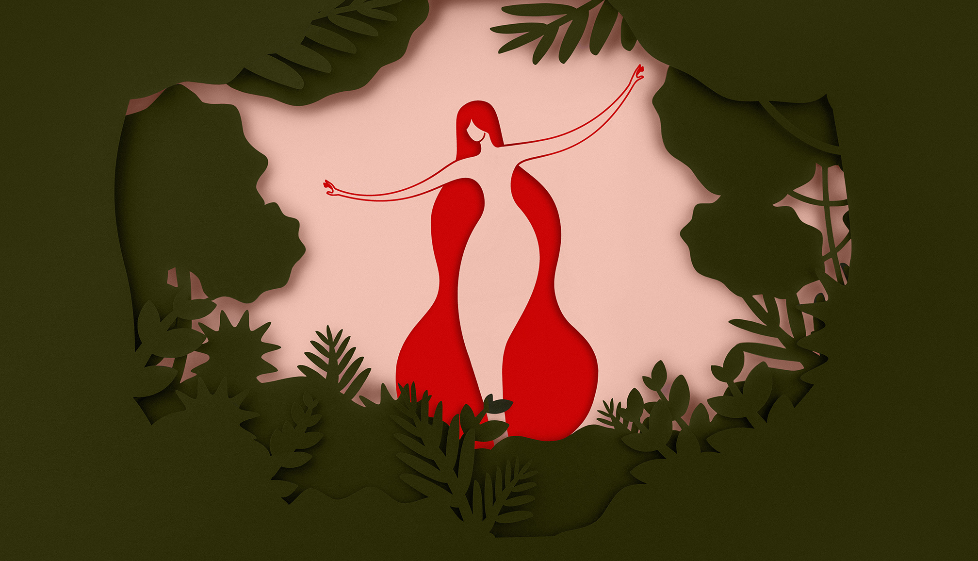 Ninfa 生活社區logo設計“女人身體曲線”品牌形象設計，一個放松身心享受寧靜生活的地方