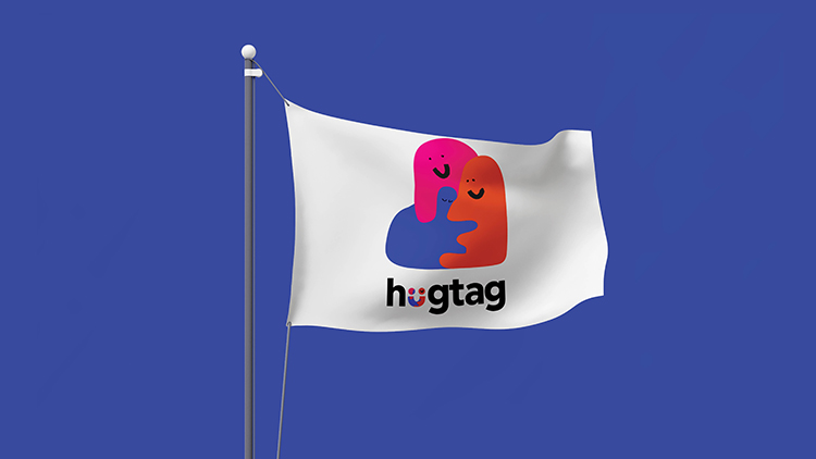 Hugtag公益品牌形象設(shè)計(jì)擁抱理念logo設(shè)計(jì)，倡導(dǎo)奉獻(xiàn)與團(tuán)結(jié)