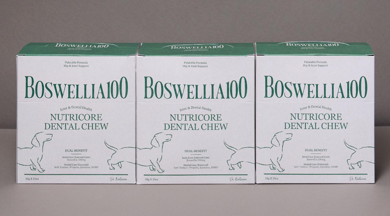 BOSWELLIA 狗狗寵物營養保健品包裝設計綠色簡潔風格 BOSWELLIA 狗狗寵物營養保健品包裝設計綠色簡潔風格