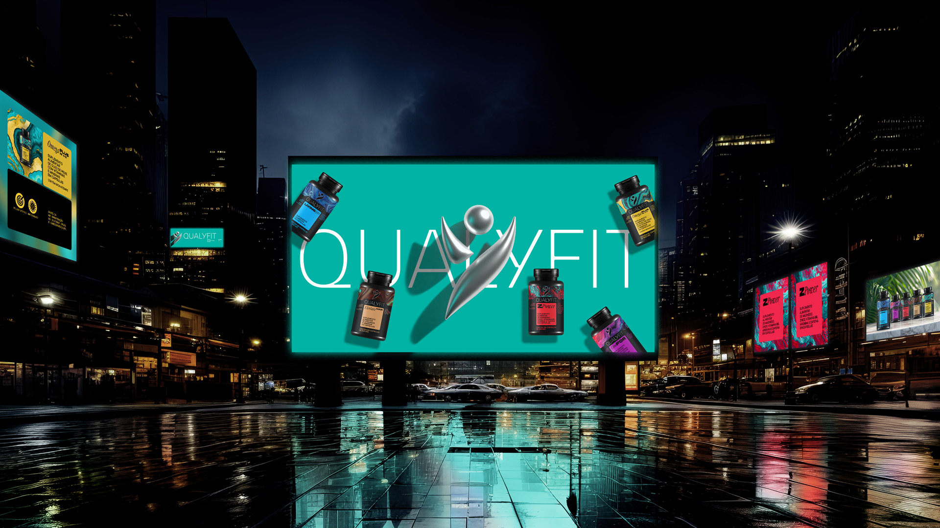 Qualyfit營養補充劑健康保健品更新logo設計包裝設計,運動風logo+藝術底色 Qualyfit營養補充劑健康保健品更新logo設計包裝設計,運動風logo+藝術底色