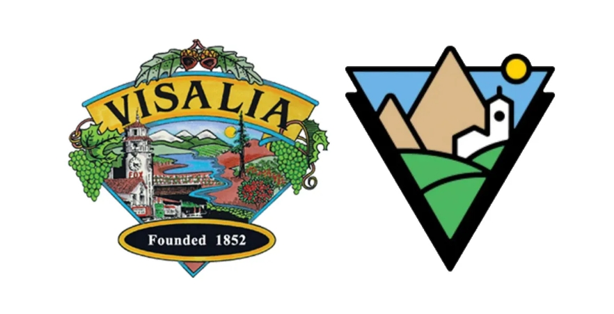 加州visalia維塞利亞城市-新舊logo對比
