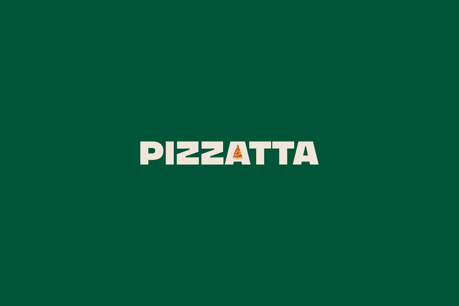 Pizzatta藝術插畫披薩品牌標志設計，傳遞活力和歡快氛圍