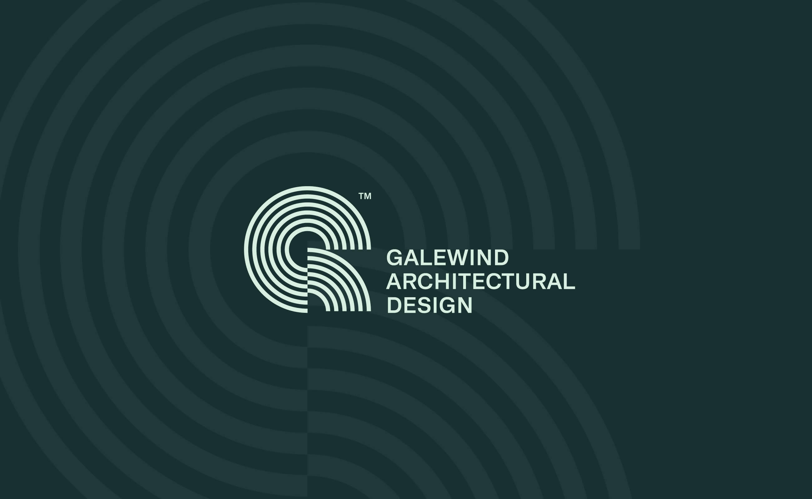 Galewind 景觀建筑設計公司企業logo設計vi形象設計,深綠色線條風格 Galewind 景觀建筑設計公司企業logo設計vi形象設計,深綠色線條風格