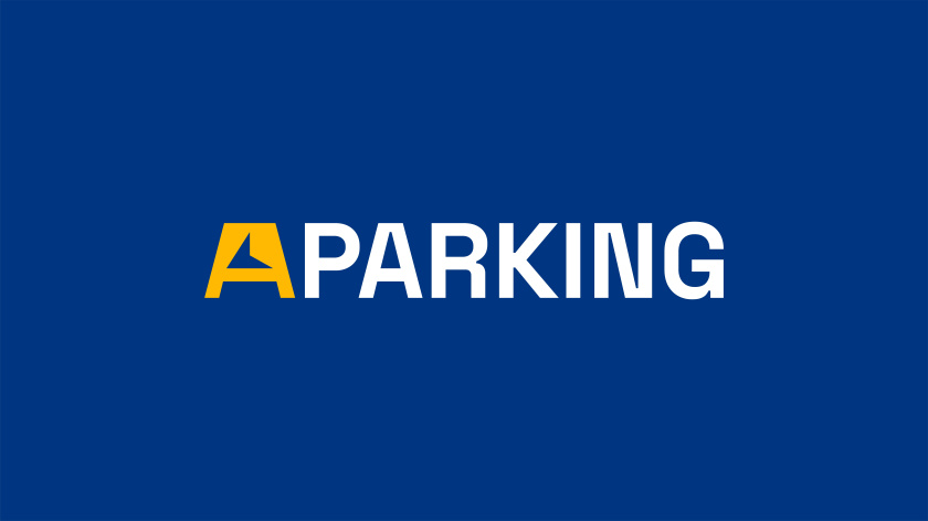 Aparking 停車位預(yù)定應(yīng)用程序app品牌形象設(shè)計(jì)vi設(shè)計(jì)。藍(lán)黃科技風(fēng)