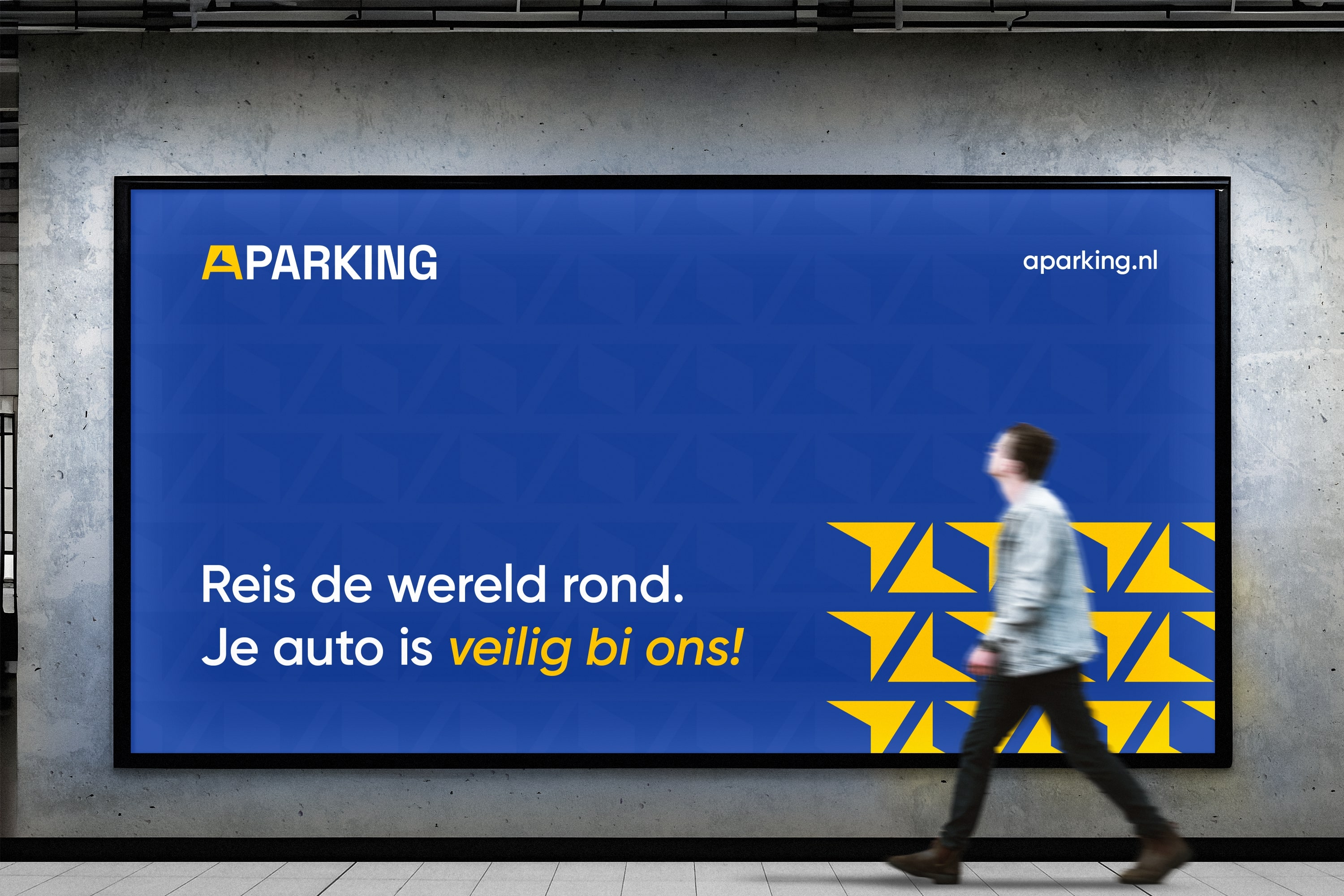 Aparking 停車位預(yù)定應(yīng)用程序app品牌形象設(shè)計vi設(shè)計。藍黃科技風