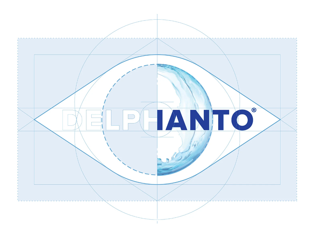Delphanto眼睛視力健康眼藥膠囊藥品品牌logo設(shè)計，促進(jìn)自身淚液分泌
