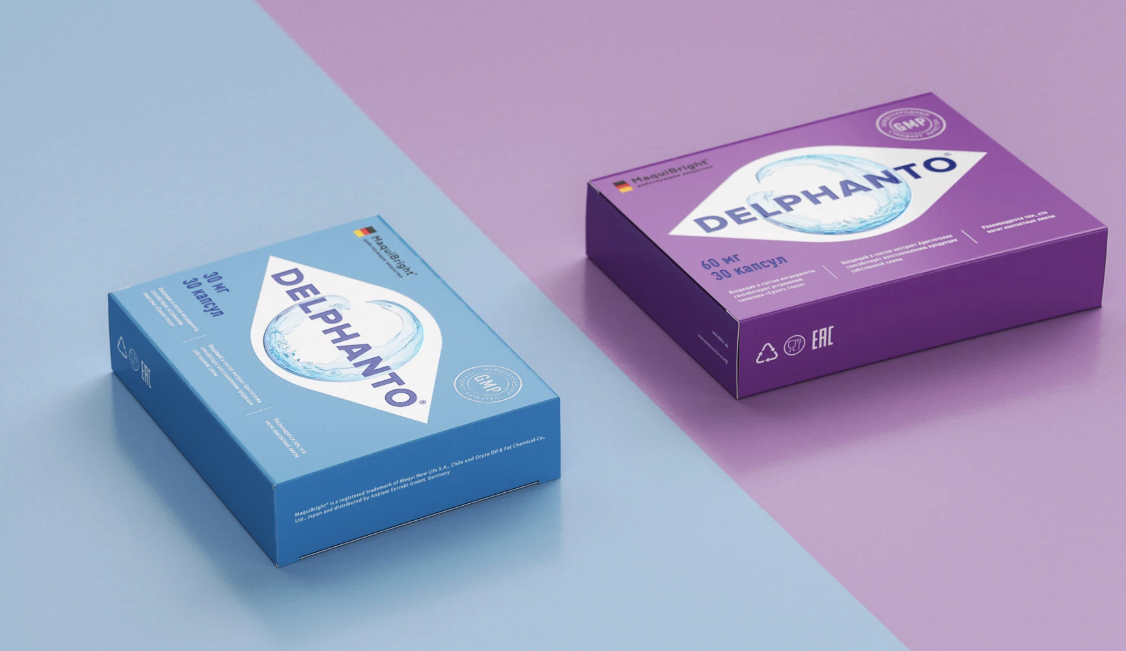 Delphanto眼睛視力健康眼藥膠囊藥品包裝設(shè)計，促進(jìn)自身淚液分泌-上海醫(yī)藥包裝設(shè)計公司