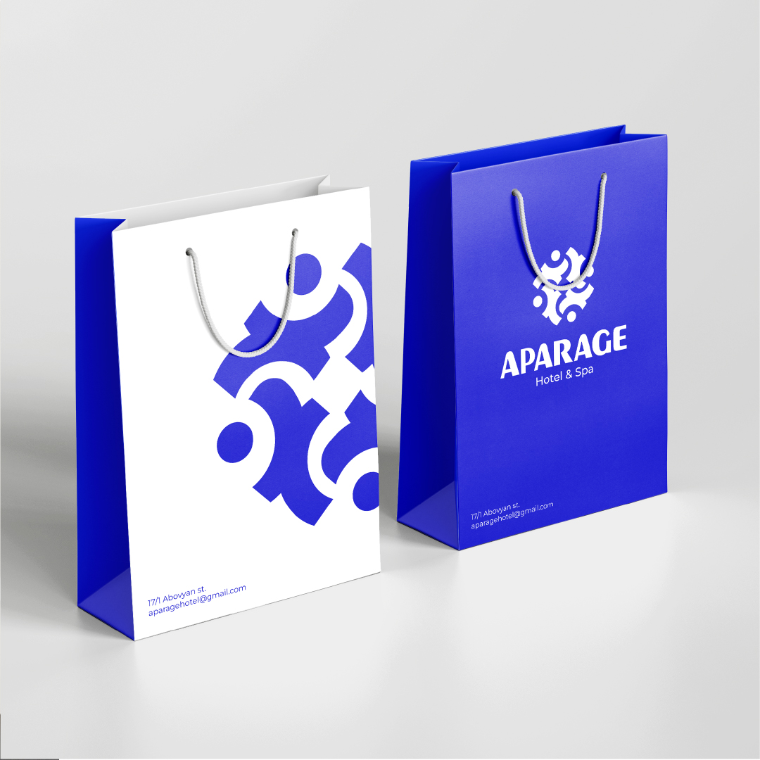 Aparage spa酒店logo設(shè)計(jì)vi設(shè)計(jì)，活力人形元素