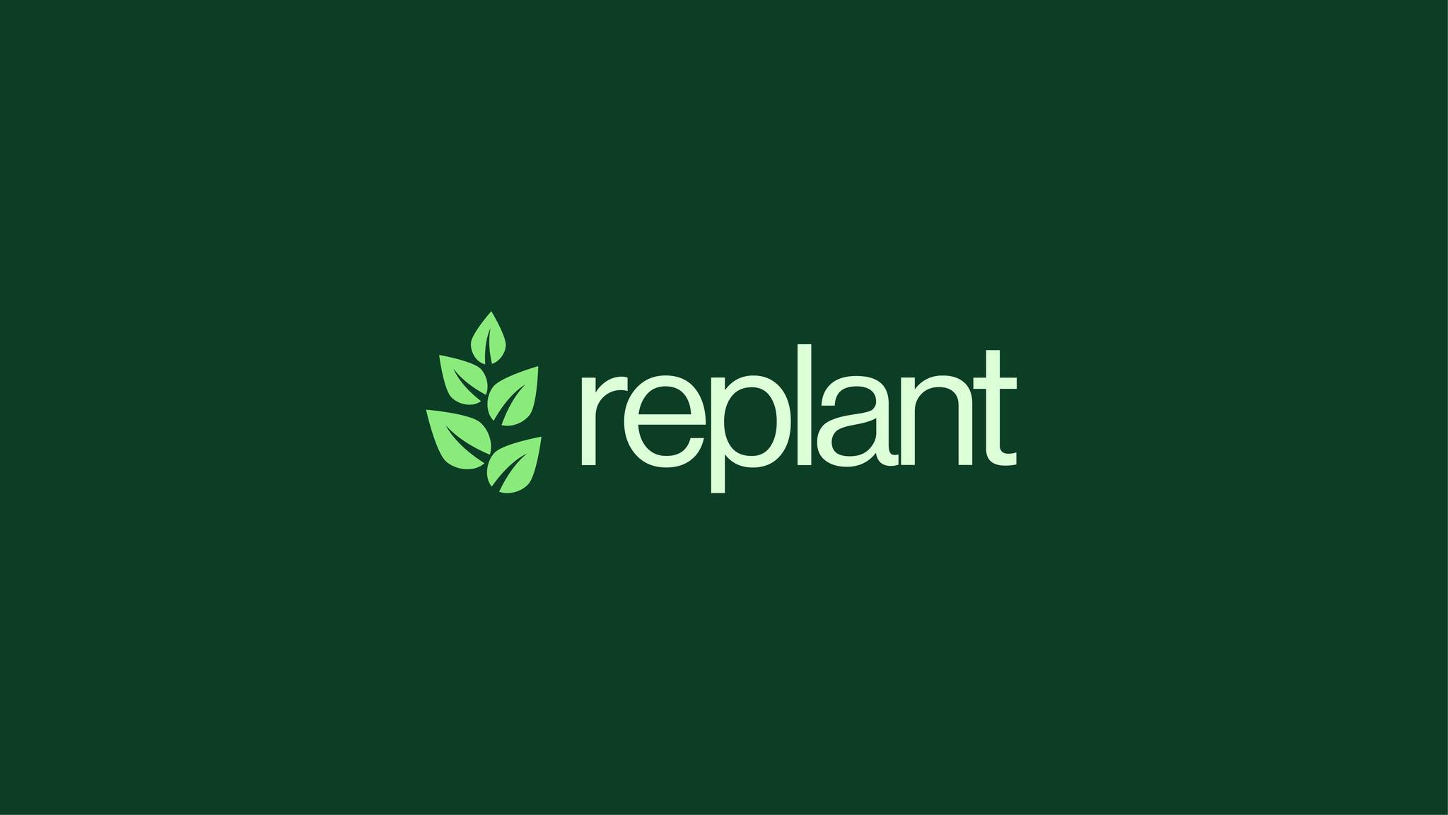 Replant 有機再生農業(yè)技術品牌形象logo設計vi設計“自然葉子”