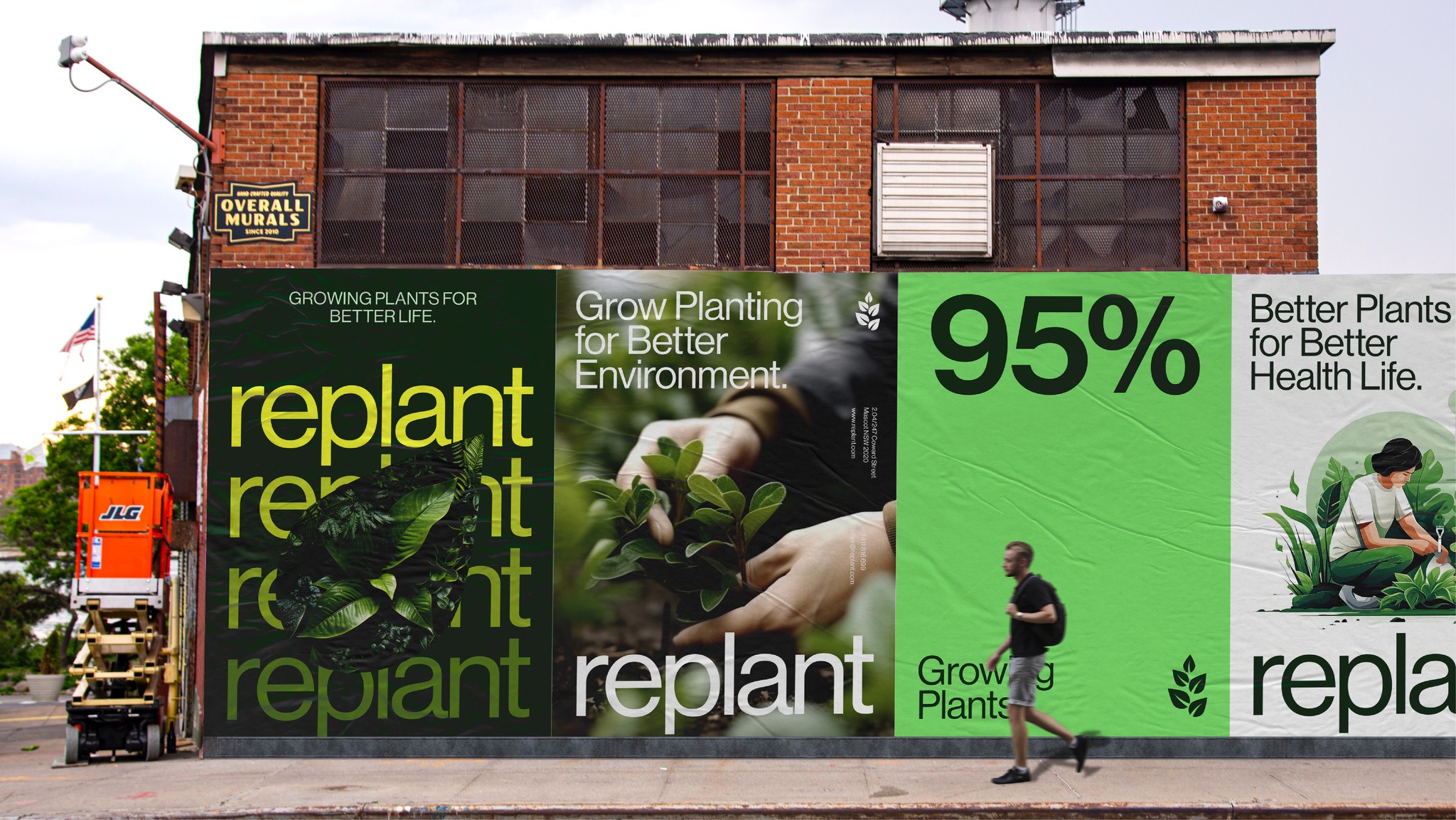 Replant 有機再生農業(yè)技術品牌形象logo設計vi設計“自然葉子”