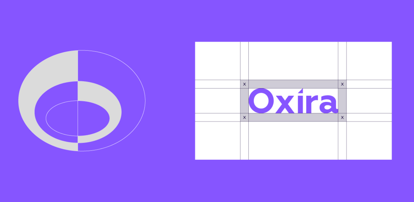 Oxira 人工智能未來科技品牌logo設計，現代極簡主義與科技前沿美學