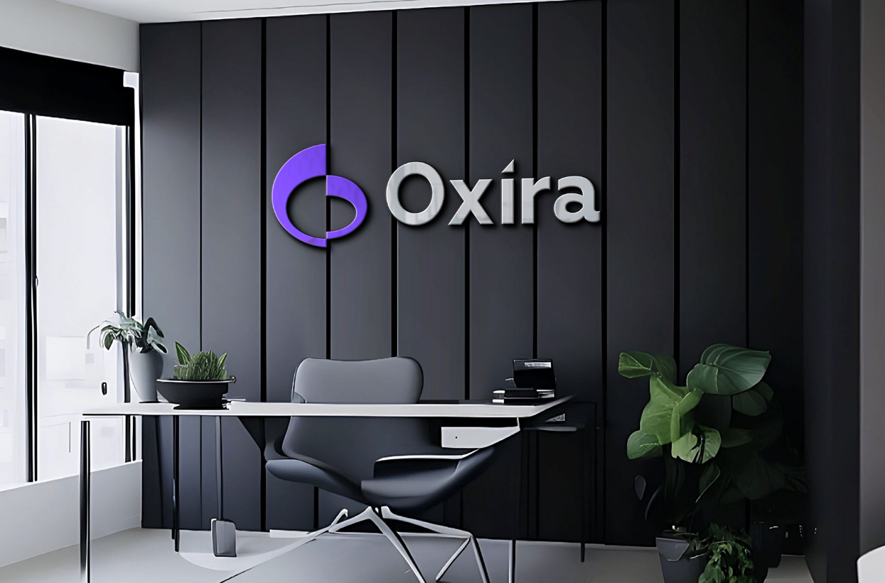 Oxira 人工智能未來科技品牌logo設計vi設計，現代極簡主義與科技前沿美學