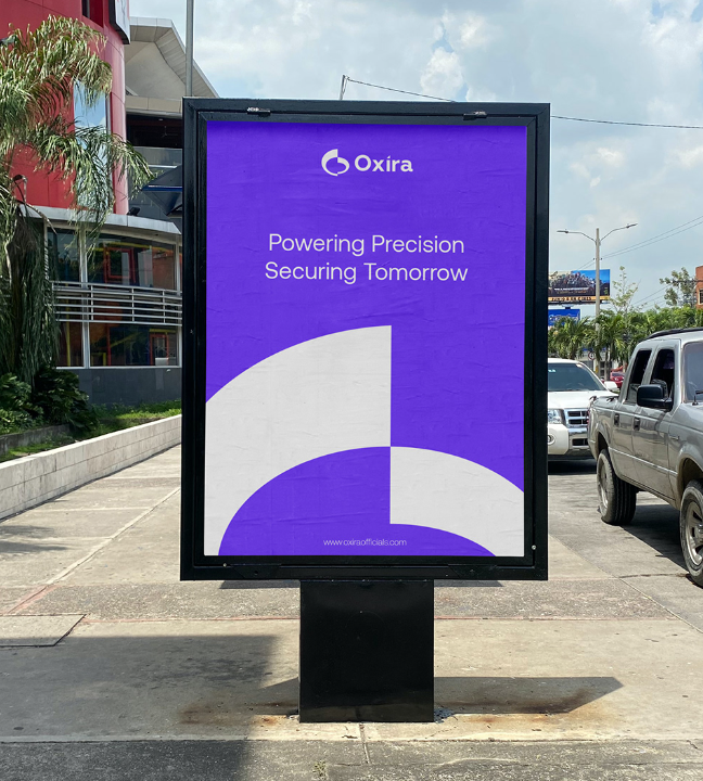 Oxira 人工智能未來科技品牌logo設計vi設計，現代極簡主義與科技前沿美學
