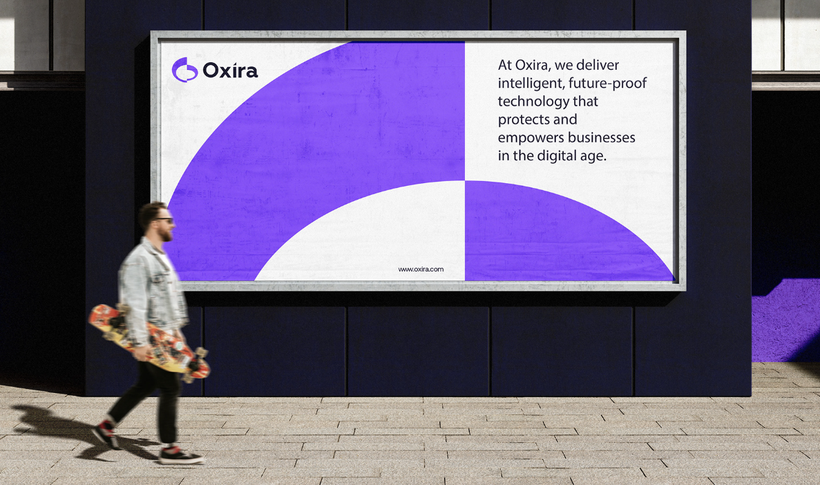 Oxira 人工智能未來科技品牌logo設計vi設計，現代極簡主義與科技前沿美學