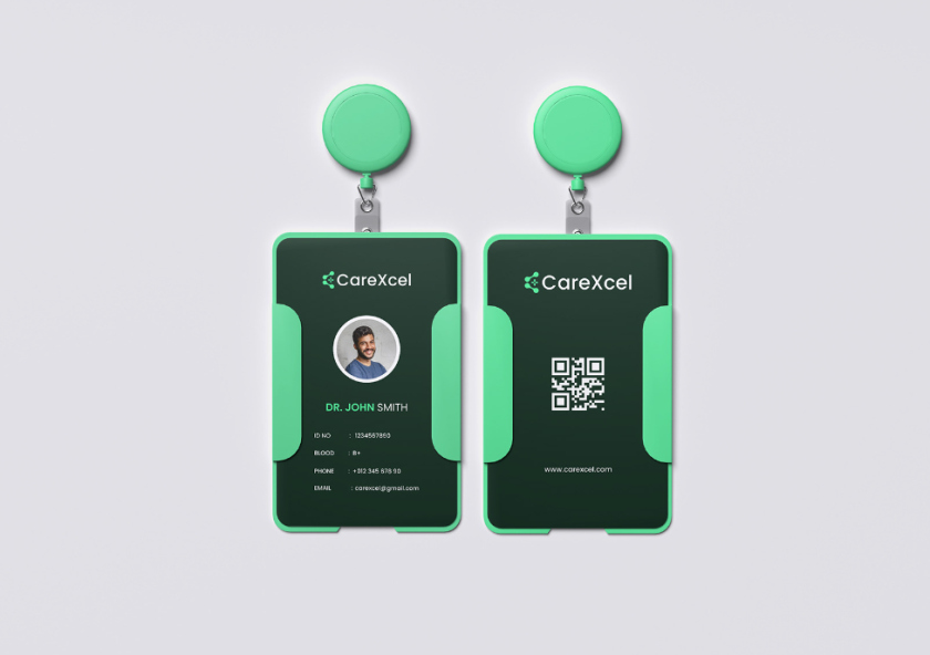 CareExcel 醫(yī)療保健解決方案公司logo設(shè)計(jì)vi設(shè)計(jì)，分子結(jié)構(gòu)加十字