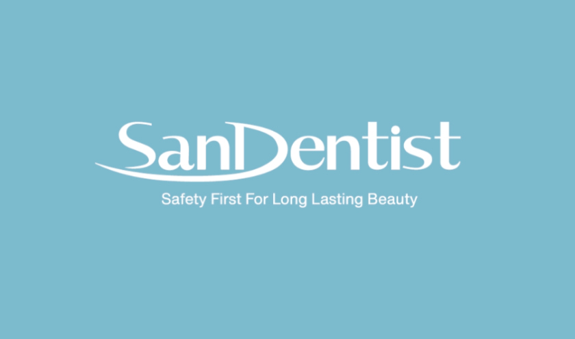 SanDentist 美容牙科品牌形象vi設計，清新風格突出安全與美麗