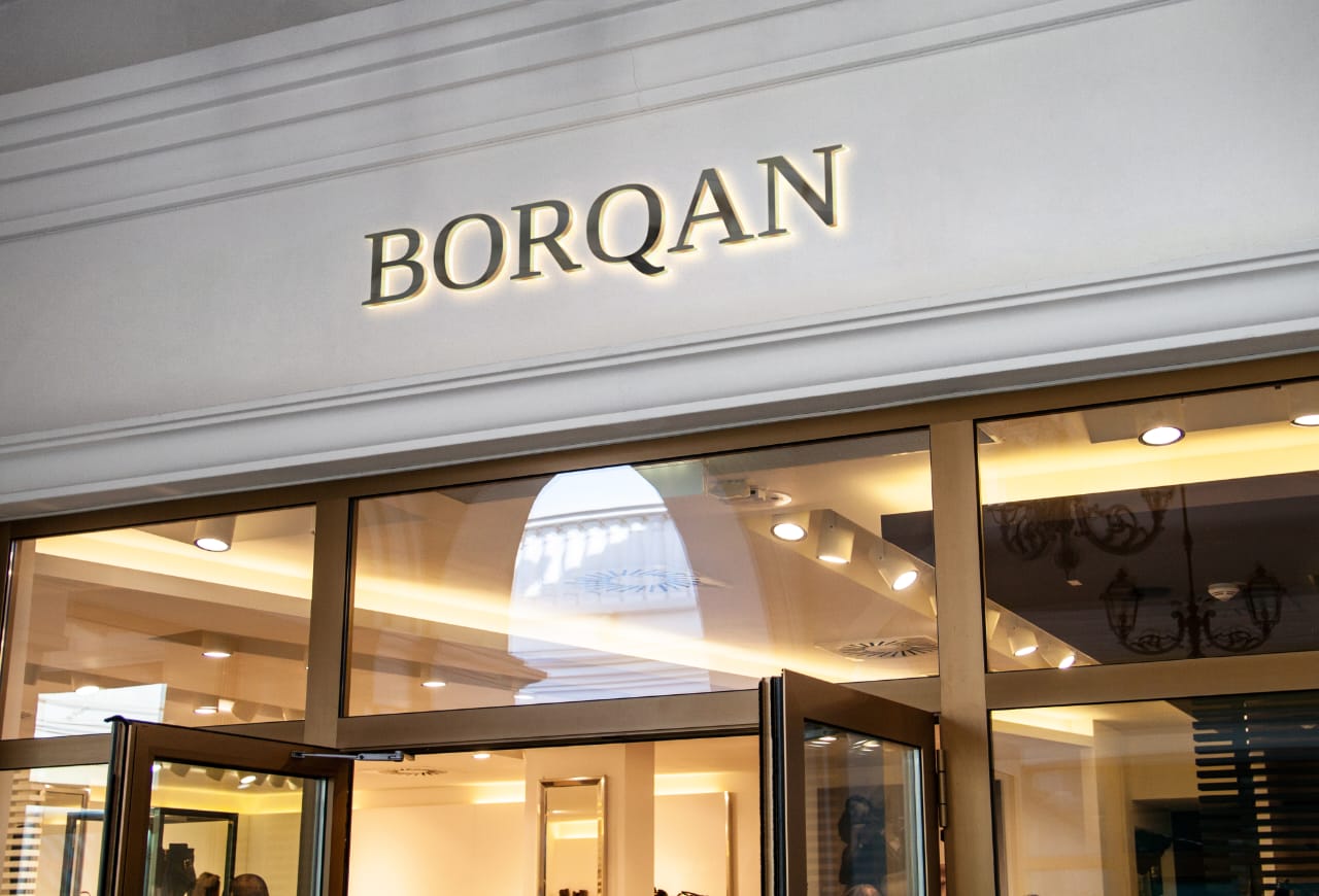 Borqan珠寶品牌logo形象設計,兩個字母B合并負空間星形