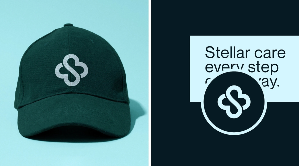 Stellar 醫(yī)院logo設計vi設計，融合多個醫(yī)療元素-上海logo設計公司