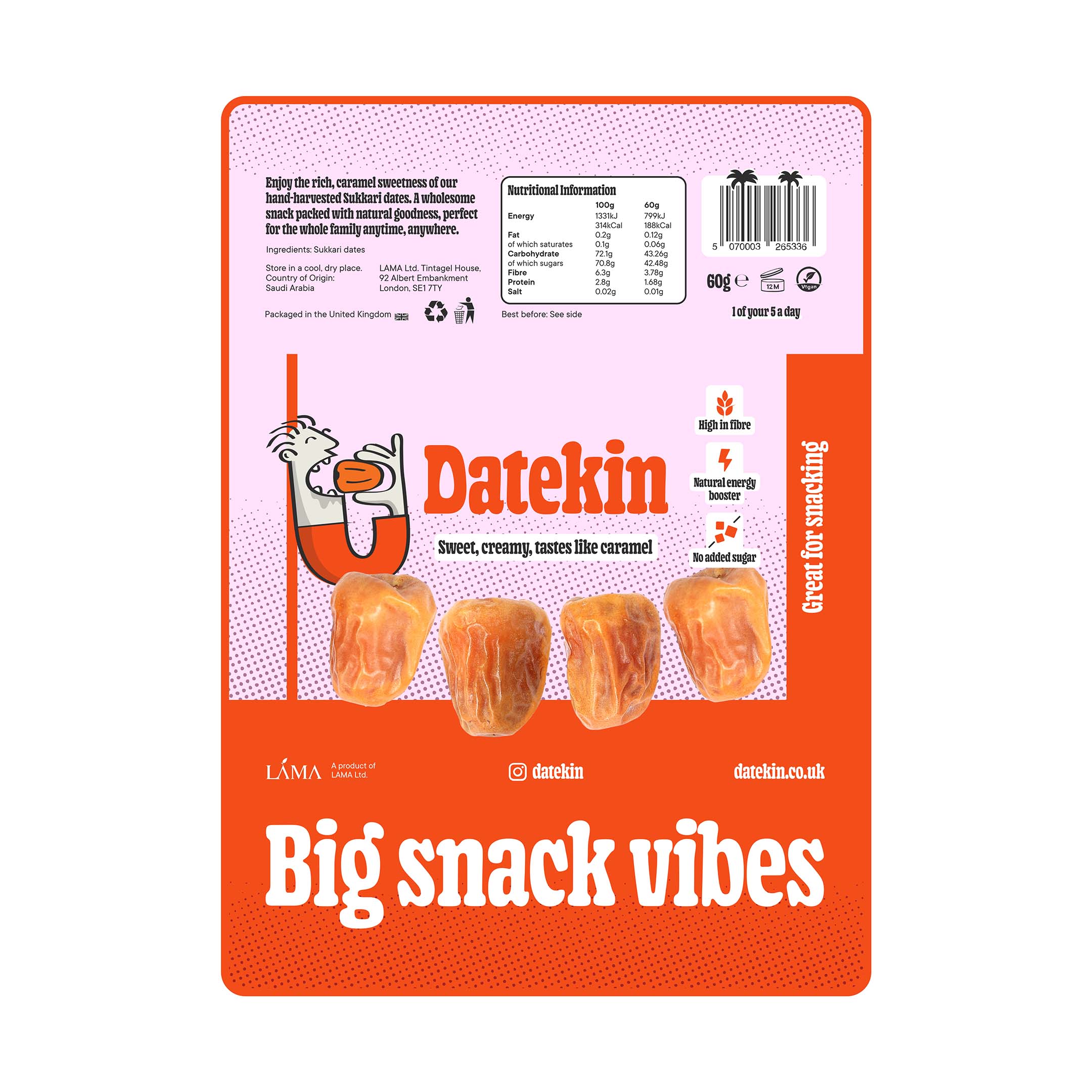 英國零食品牌Datekin品牌創建策劃塑造，崇尚快樂多彩和毫不掩飾的享受