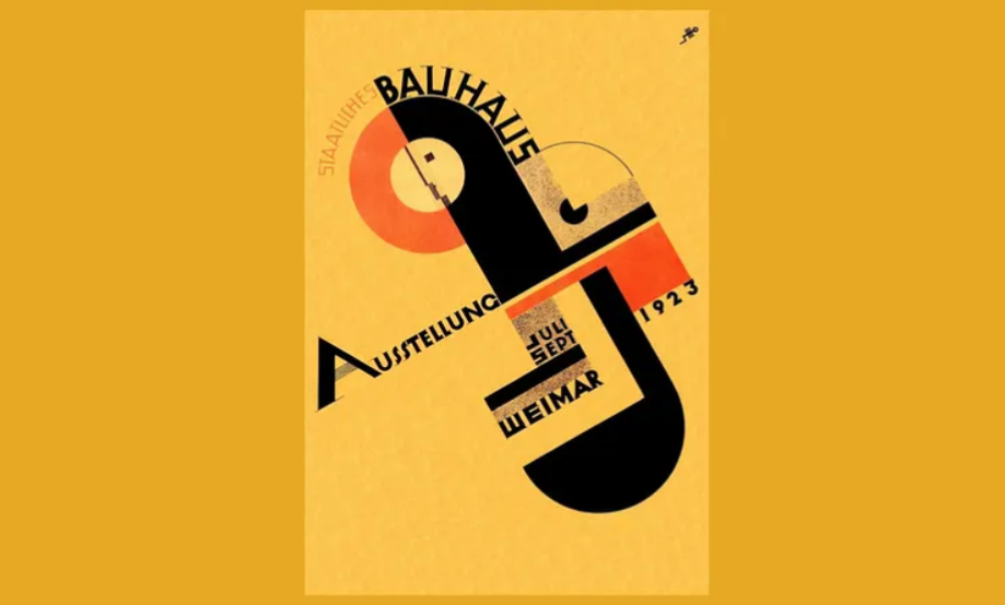 1923年包豪斯展覽海報。Bauhaus Ausstellung 海報，魏瑪，1923 年 7 月至 9 月，幾何設計