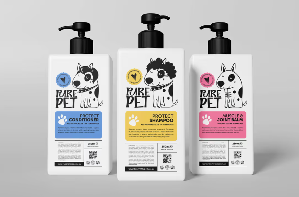 Pure Pet高端犬類清潔護理品牌包裝設計，寵物包裝臨床護理與情感品牌塑造的完美結合-上海包裝設計公司