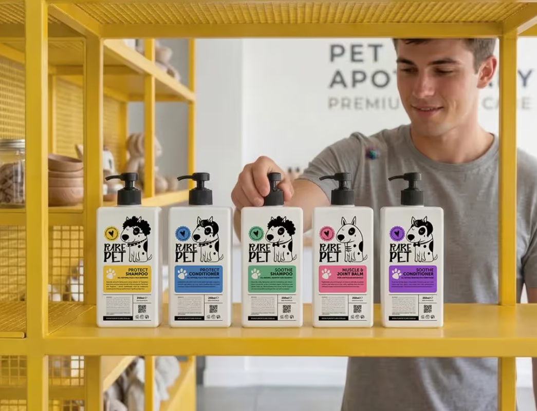 Pure Pet高端犬類清潔護理品牌包裝設計，寵物包裝臨床護理與情感品牌塑造的完美結合-上海包裝設計公司