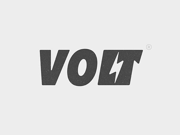4.伏特負空間排版標志logo設計