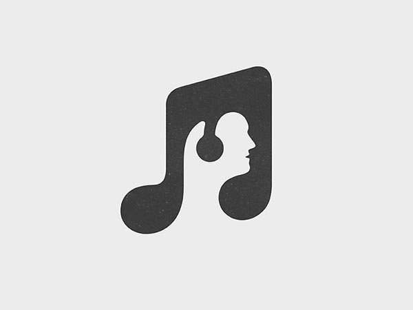 2.音樂負空間會標logo設計
