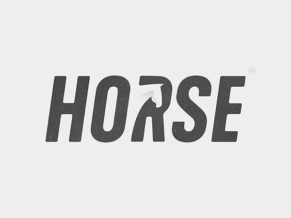 3.馬負空間排版logo設計