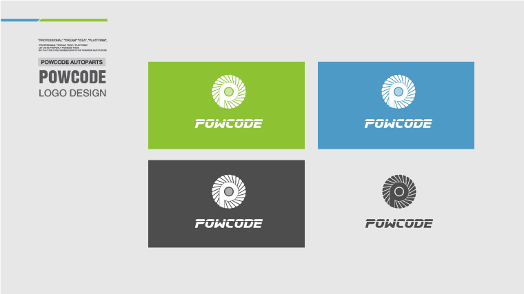 Powcode 帕柯德電動機汽配 LOGO設計、包裝設計