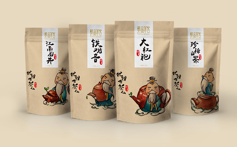 藝品茶客茶仙版茶葉包裝設計-上海茶葉包裝設計公司