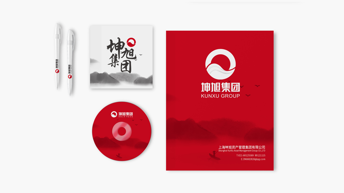 坤旭集團(tuán)企業(yè)文化MI策劃建設(shè)與公司llogo設(shè)計(jì)vi設(shè)計(jì)，濃濃中國風(fēng)