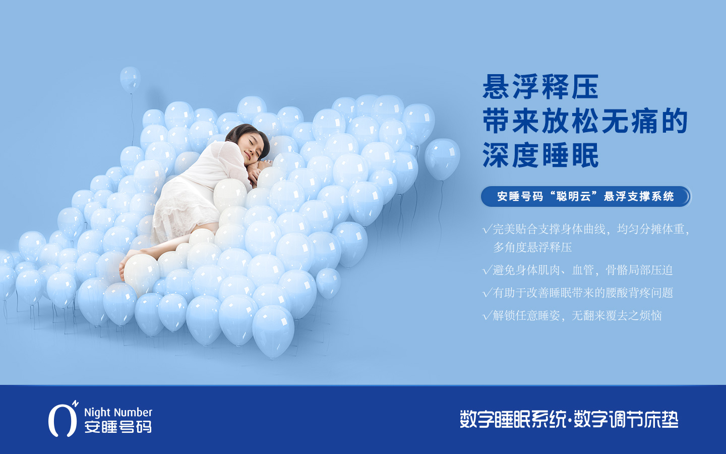 安睡號碼智能數(shù)字調(diào)節(jié)床墊廣告宣傳海報設(shè)計與賣點(diǎn)策劃