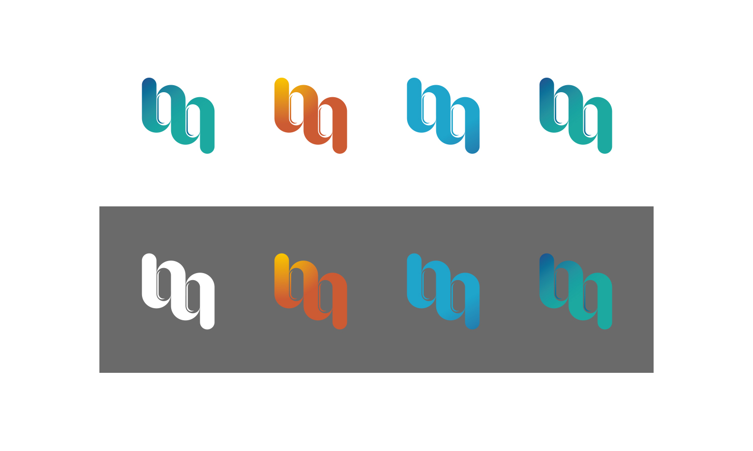 Megene 彌因生物醫藥科技公司logo設計“字母M+基因”元素